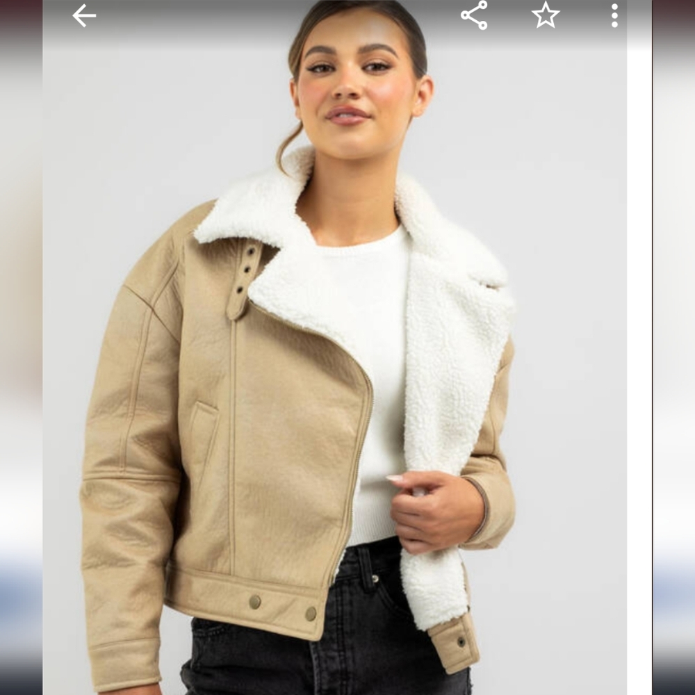 Ava And Ever Women's French Faux Leather Jacket